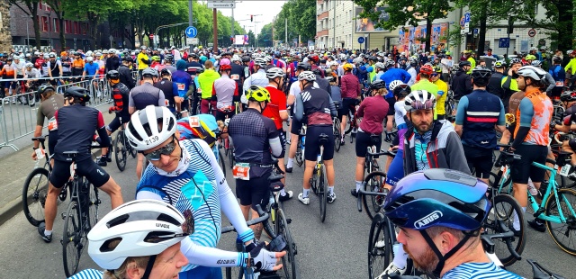 Startaufstellung in den zugeteilten Segmenten